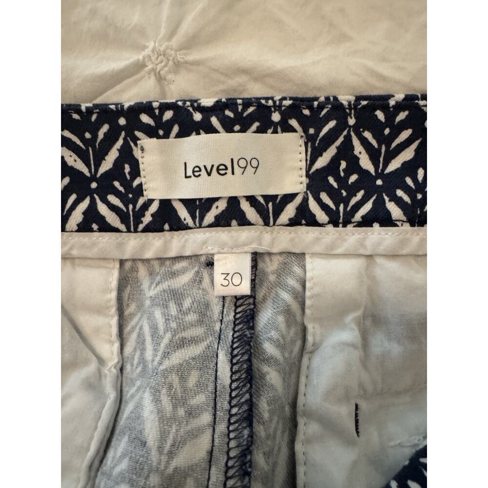 Anthropologie Shorts Level 99 Boho Chino Blue Size 30 - Picture 4 of 8